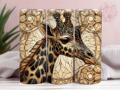 Gold Giraffe 20oz Tumbler Wrap PNG, Skin Giraffe Tumbler Png, Straight & Tapered Tumbler Wrap, Instant Digital Download Sublimation Li Zamperini 