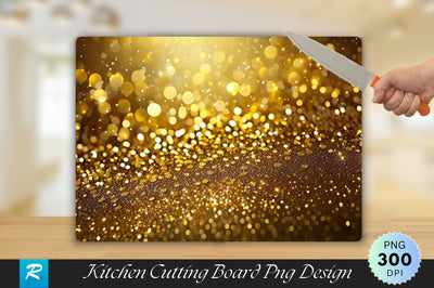 Gold Glitter Background Wallpaper Cutting Board Sublimation Regulrcrative 
