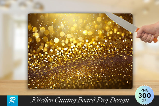 Gold Glitter Background Wallpaper Cutting Board Sublimation Regulrcrative 