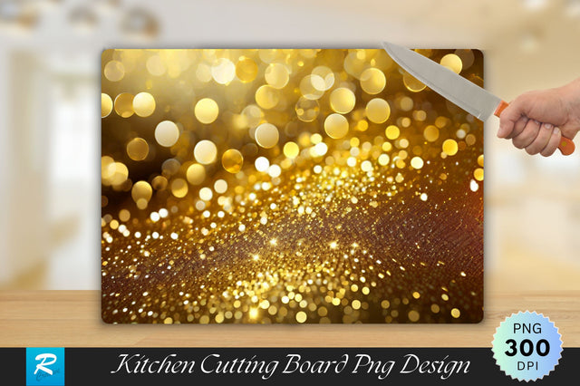 Gold Glitter Background Wallpaper Cutting Board Sublimation Regulrcrative 