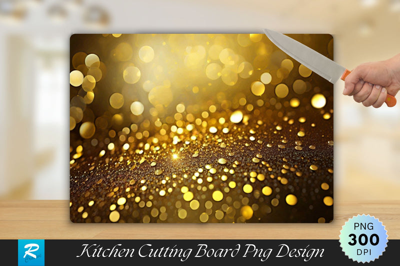 Gold Glitter Background Wallpaper Cutting Board Sublimation Regulrcrative 