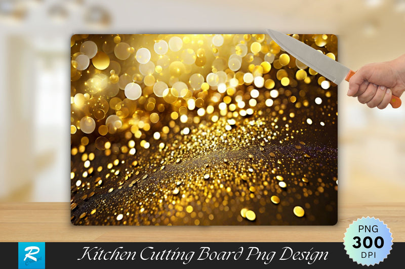 Gold Glitter Background Wallpaper Cutting Board Sublimation Regulrcrative 