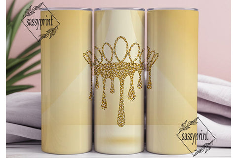 Gold Glitter Drip 20oz Tumbler Design Sublimation sassyprint 