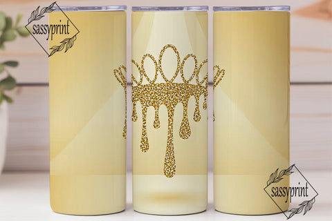 Gold Glitter Drip 20oz Tumbler Design Sublimation sassyprint 