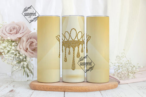 Gold Glitter Drip 20oz Tumbler Design Sublimation sassyprint 