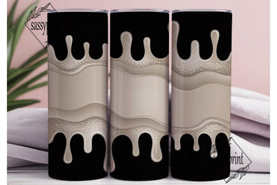 Gold Glitter Drip 20oz Tumbler Wrap Sublimation sassyprint 
