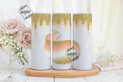 Gold Glitter Drip Tumbler Wrap Sublimation sassyprint 