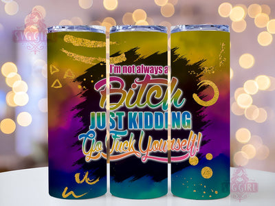 Gold Glitter Funny 20oz Tumbler Wrap Sublimation Design, Straight Tapered Tumbler Wrap, Sarcastic Tumbler Png, Instant Digital Download Sublimation SvggirlplusArt 