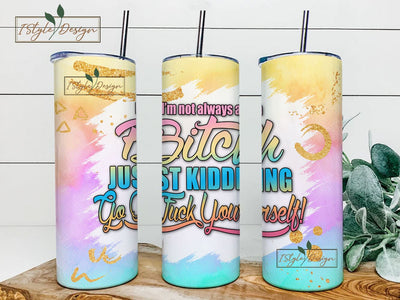 Gold Glitter Funny Tumbler Wrap, 20oz Skinny Tumbler Sublimation Design, Instant Digital Download PNG, Sarcastic Tumbler Wrap Sublimation iStyleDesign 