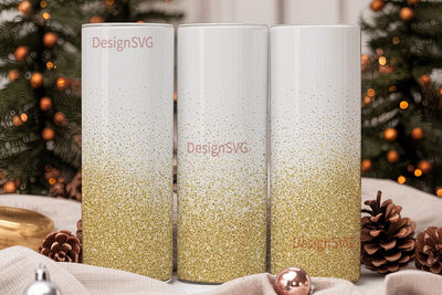 Gold Glitter Gradient 20oz Tumbler Wrap Sublimation DesignSVG 