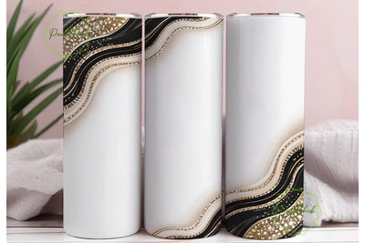 Gold Glitter Marble Name 20oz Tumbler Sublimation PixelChick 