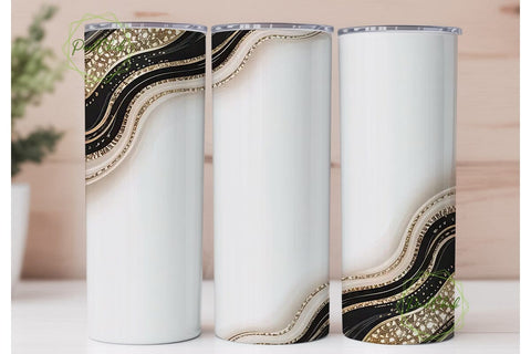 Gold Glitter Marble Name 20oz Tumbler Sublimation PixelChick 