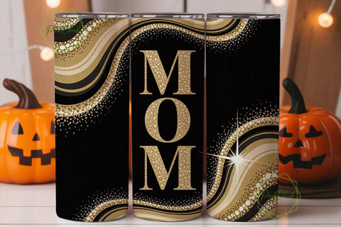Gold Glitter Mom 20oz Tumbler Wrap Sublimation PixelChick 