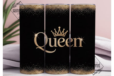 Gold Glitter Queen 20oz Tumbler Design Sublimation sassyprint 