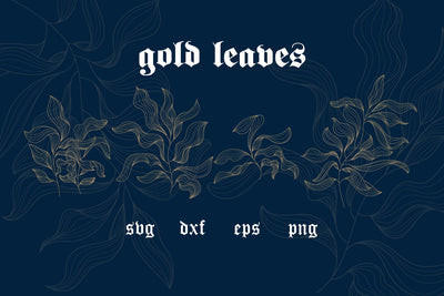 Gold leaves, luxury background decoration svg, dxf, eps, png SVG dadan_pm 