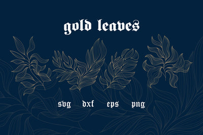 Gold leaves, luxury background decoration svg, dxf, eps, png SVG dadan_pm 