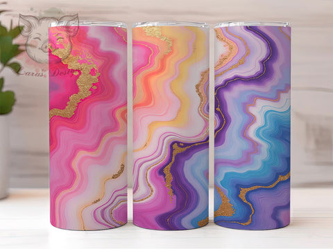 Gold Marble 20oz Tumbler, 20oz Sublimation Design, Elegant Marble Tumbler, Luxury Tumbler Wrap, Marble Pattern Cup, Gold and White Tumbler, Chic Drinkware Sublimation Lara' s Designs 