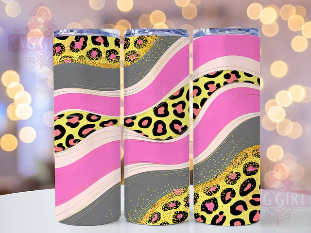 Gold Marble Leopard Print Tumbler, Marble Gold Design, Glitter Tumbler Art, 20Oz Sublimation, Gold Marble Wrap, Glam Leopard Printable, Sparkle Tumbler Design Sublimation SvggirlplusArt 