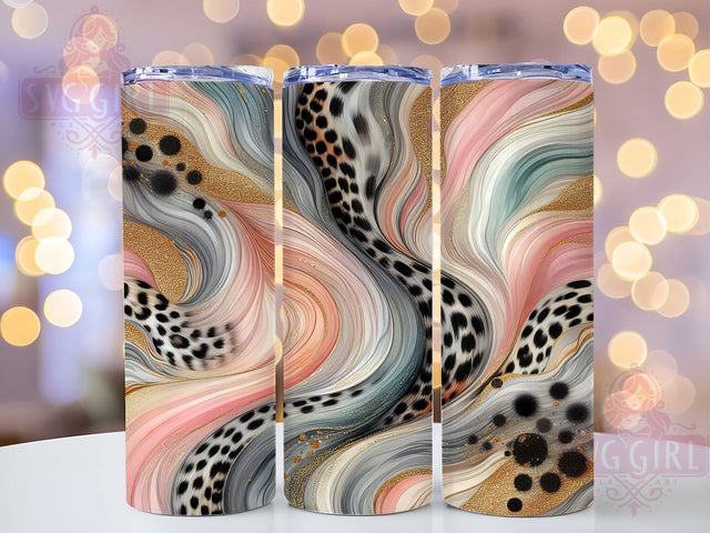 Gold Marble Leopard Print Tumbler, Marble Gold Design, Glitter Tumbler Art, 20Oz Sublimation, Gold Marble Wrap, Glam Leopard Printable, Sparkle Tumbler Design Sublimation SvggirlplusArt 
