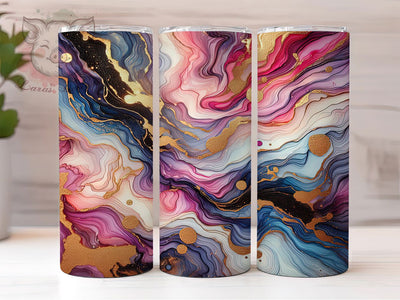 Gold Marble Vein Luxury Chic Tumbler, Vein Marble PNG, Elegant Tumbler Design, 20oz Sublimation Wrap, Luxury Marble Cup, White Marble Gold Vein, Chic Tumbler Wrap Sublimation Lara' s Designs 