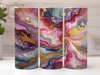 Gold Marble Vein Luxury Chic Tumbler, Vein Marble PNG, Elegant Tumbler Design, 20oz Sublimation Wrap, Luxury Marble Cup, White Marble Gold Vein, Chic Tumbler Wrap Sublimation Lara' s Designs 