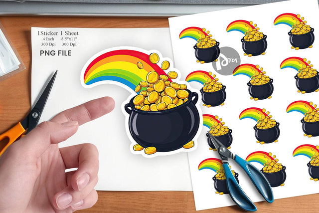 Gold Pot Sticker Sublimation artnoy 