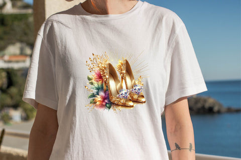 Gold Radiant Heels Clipart Sublimation Clipart Sublimation SVGArt 