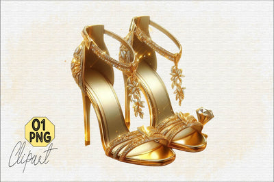 Gold Radiant Heels Sublimation Clipart Sublimation SVGArt 