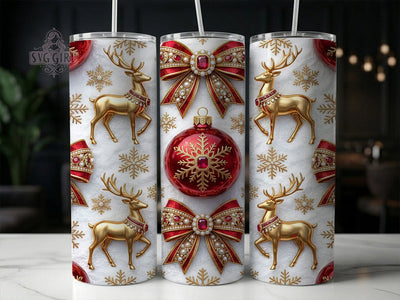 Gold Reindeer Christmas 20oz Tumbler, Gold Reindeer Xmas, Christmas Reindeer, Reindeer Tumbler, Reindeer Tumbler PNG, Gold Reindeer PNG, Gold Christmas PNG, Christmas Tumbler Sublimation SvggirlplusArt 