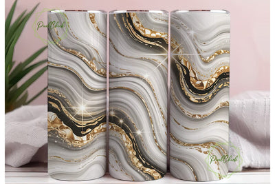 Gold Shimmer Marble 20oz Tumbler Wrap Sublimation PixelChick 