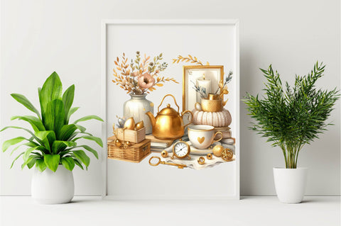 Gold Spring Cozy Home Sublimation Clipart Sublimation SVGArt 
