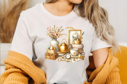 Gold Spring Cozy Home Sublimation Clipart Sublimation SVGArt 