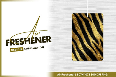 Gold tiger stripes background air freshener png Sublimation Regulrcrative 