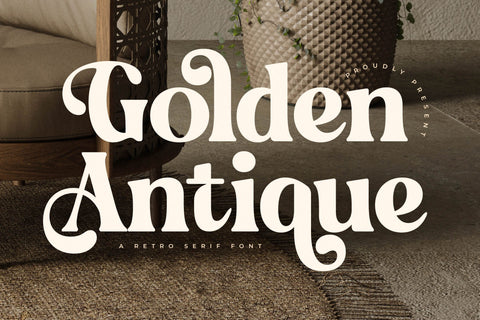 Golden Antique - Retro Serif Font Font Letterena Studios 