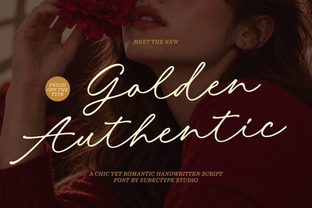 Golden Authentic - Cursive Script Font Font Subectype Studio 