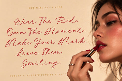 Golden Authentic - Cursive Script Font Font Subectype Studio 
