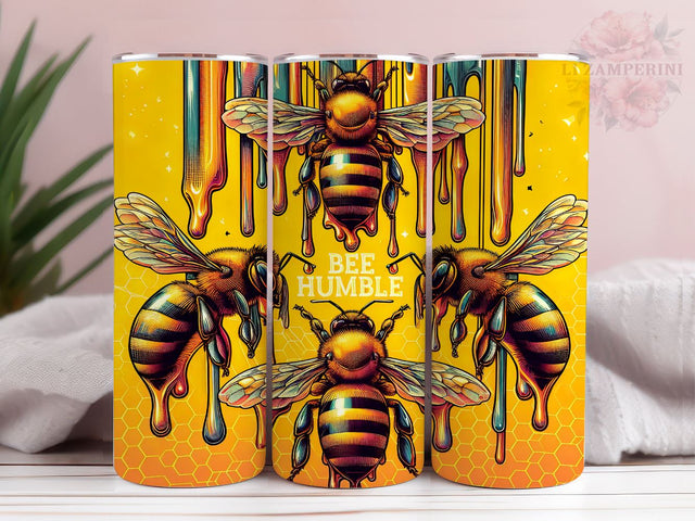 Golden Bee 20oz Tumbler Wrap PNG, Honey Bee Tumbler Png, Straight & Tapered Tumbler Wrap, Instant Digital Download Sublimation Li Zamperini 