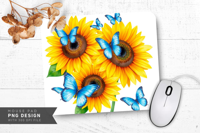 Golden Blossoms Mousepad Sublimation Regulrcrative 