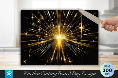 Golden Celebration Background Cutting Board Sublimation Regulrcrative 