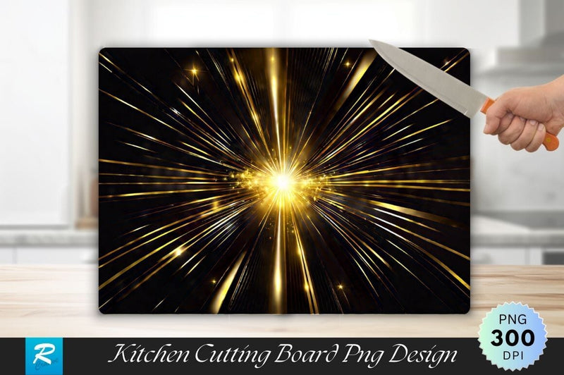 Golden Celebration Background Cutting Board Sublimation Regulrcrative 