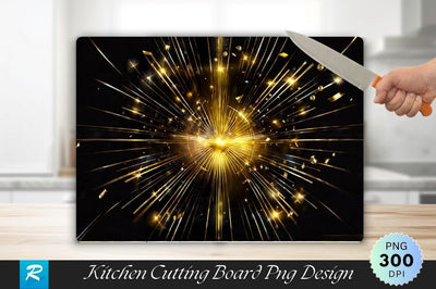 Golden Celebration Background Cutting Board Sublimation Regulrcrative 