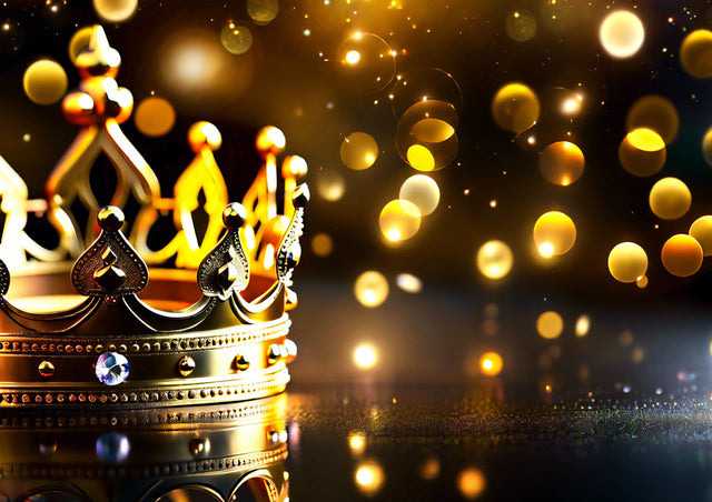 Golden Crown with Bokeh Background Cutting Board Sublimation Regulrcrative 
