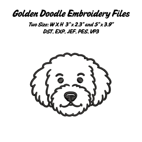 Golden Doodle Bundle with Bow Embroidery/Applique DESIGNS Stitched Haus 