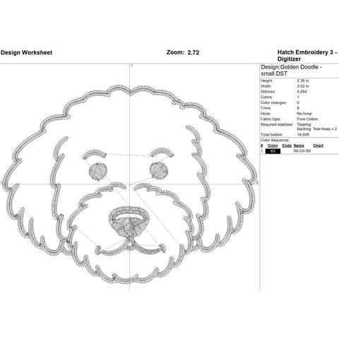Golden Doodle Bundle with Bow Embroidery/Applique DESIGNS Stitched Haus 