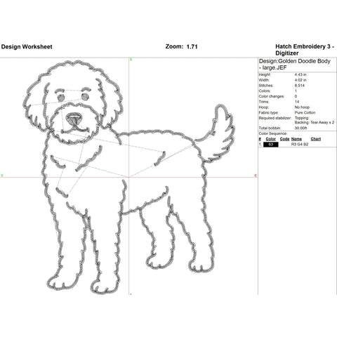 Golden Doodle Bundle with Bow Embroidery/Applique DESIGNS Stitched Haus 