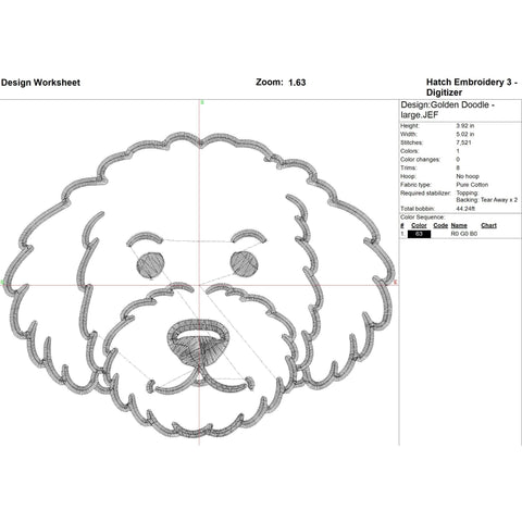 Golden Doodle Bundle with Bow Embroidery/Applique DESIGNS Stitched Haus 