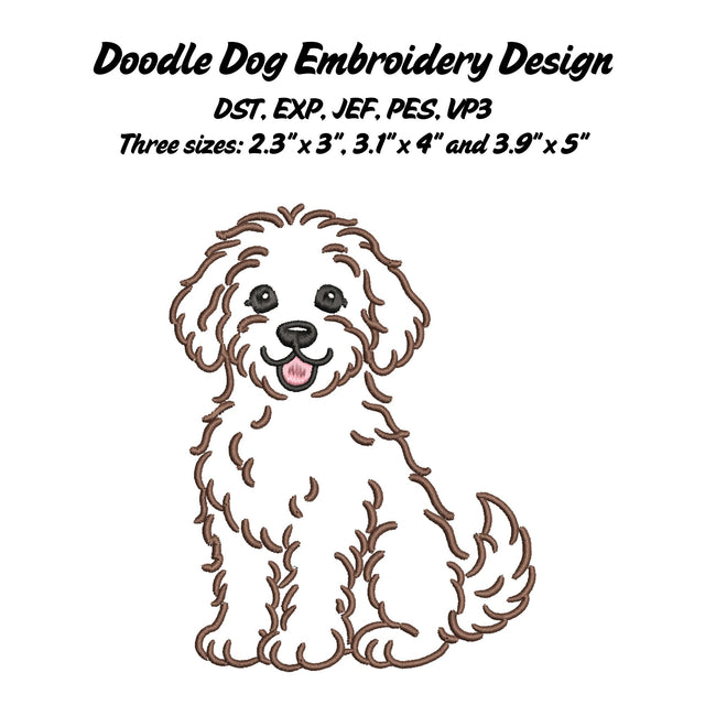 Golden Doodle Embroidery File Embroidery/Applique DESIGNS Stitched Haus 