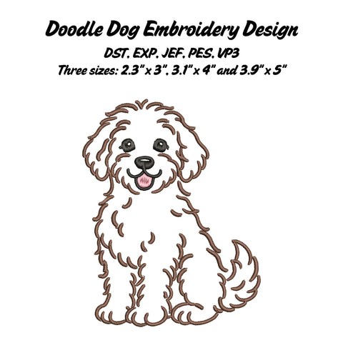 Golden Doodle Embroidery File Embroidery/Applique DESIGNS Stitched Haus 