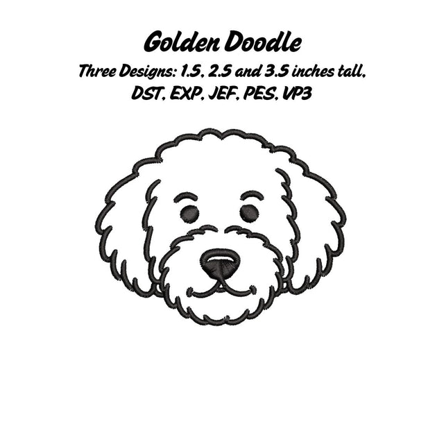 Golden Doodle Embroidery File Embroidery/Applique DESIGNS Stitched Haus 