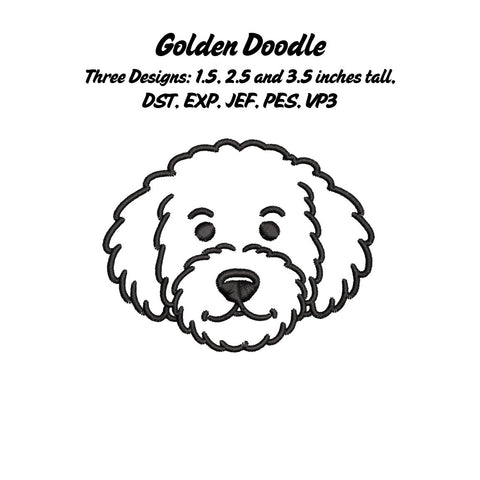 Golden Doodle Embroidery File Embroidery/Applique DESIGNS Stitched Haus 